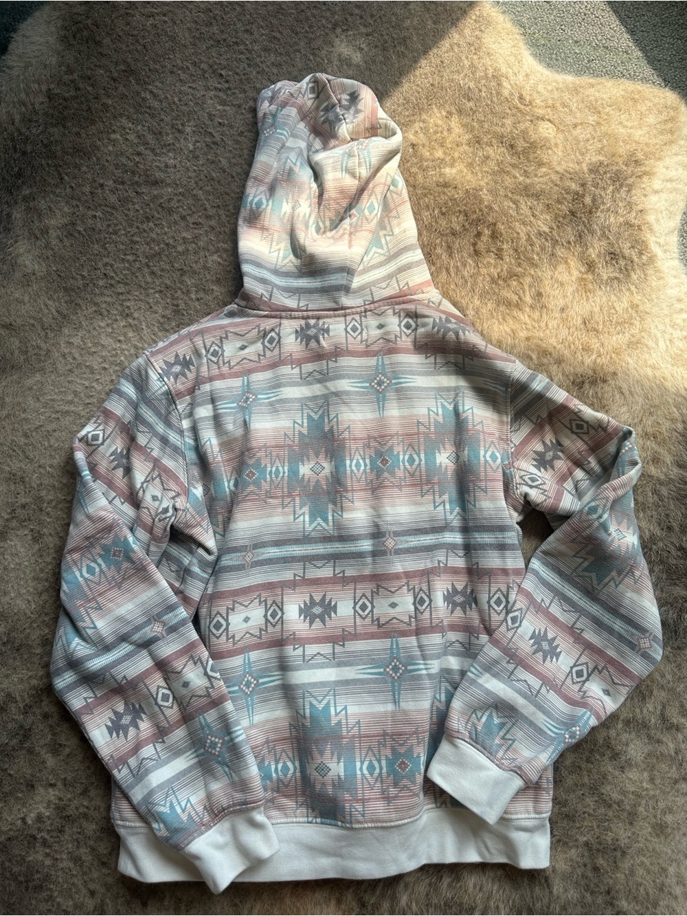 Shyanne Pastel Southwestern Hooded Pullover - Picture 4 of 4